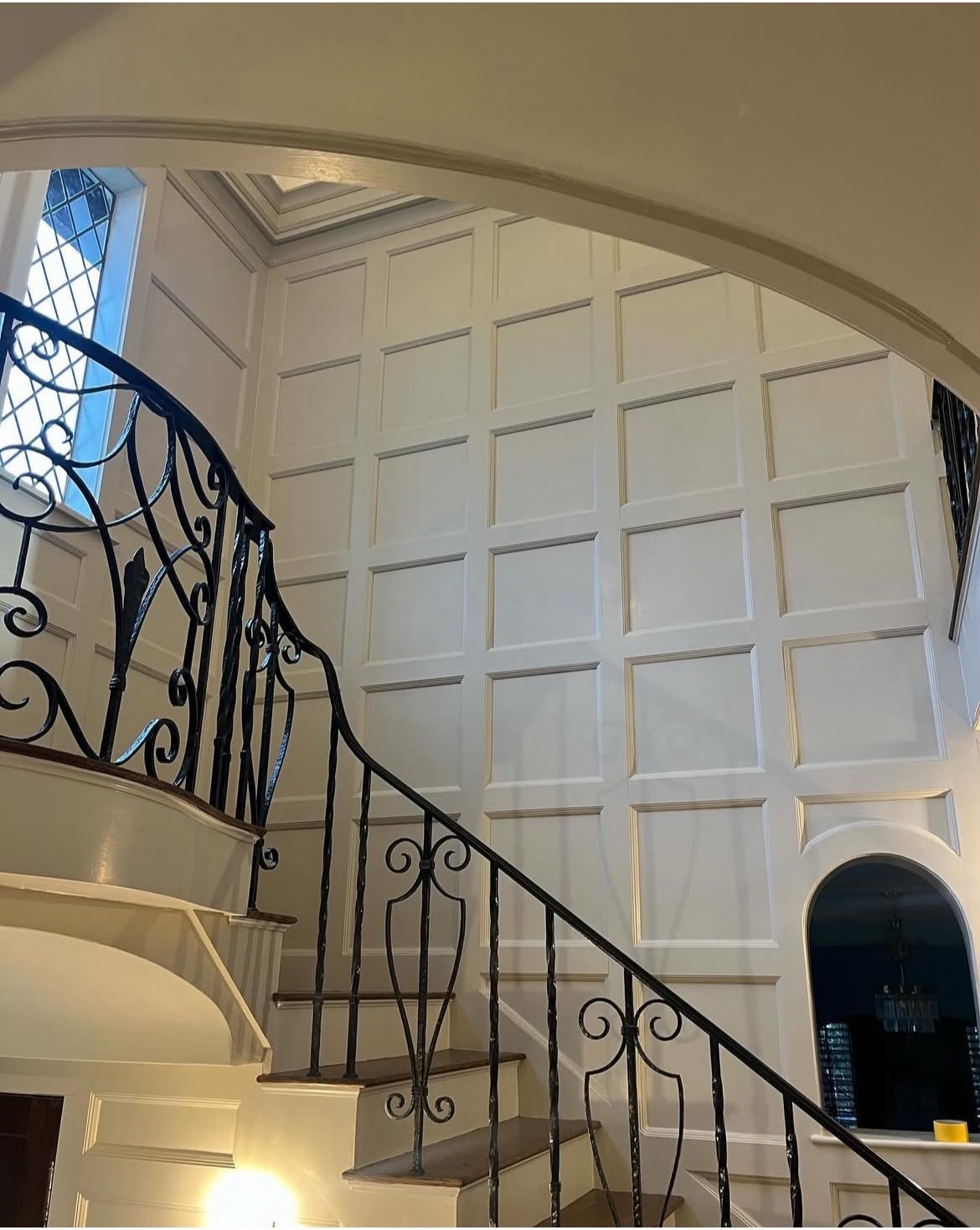 Custom wall paneling and staircase project